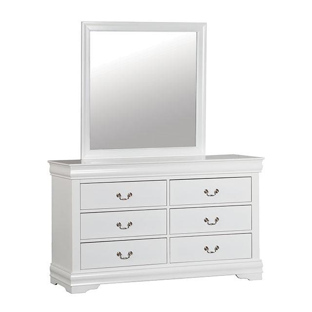 Louis Philippe Dresser White - U&U Home Budget Furniture (Carteret, NJ)