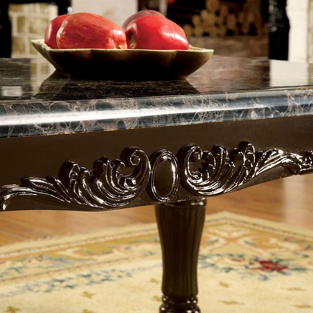 Brampton Espresso/Black Faux Sofa Table - U&U Home Budget Furniture (Carteret, NJ)