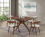 Ebikon 5 Pc Dining Table Set Walnut - U&U Home Budget Furniture (Carteret, NJ)