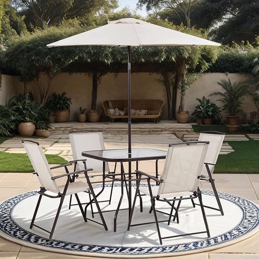 Fallone 7 Pc. Outdoor Dining Set - U&U Home Budget Furniture (Carteret, NJ)