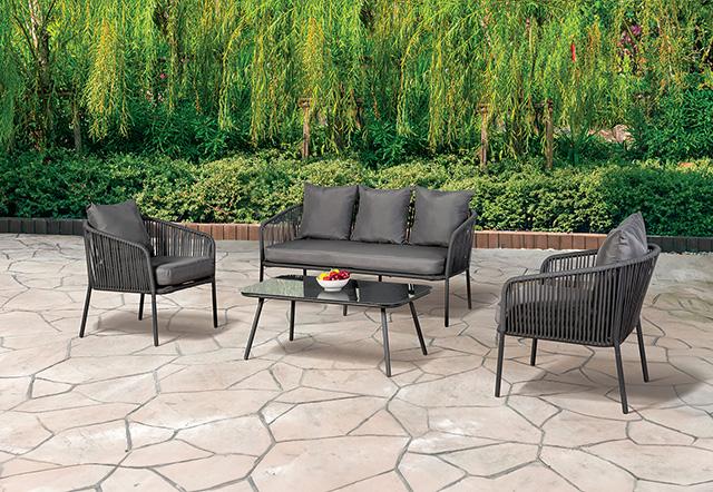 Myesha 4 Pc. Conversation Set - U&U Home Budget Furniture (Carteret, NJ)