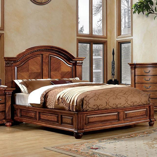 Bellagrand Bed Oak, Silver & Black - U&U Home Budget Furniture (Carteret, NJ)