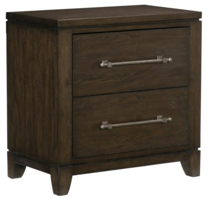 Griggs Nightstand in Dark Brown 1669-4 - U&U Home Budget Furniture (Carteret, NJ)