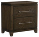 Griggs Nightstand in Dark Brown 1669-4 - U&U Home Budget Furniture (Carteret, NJ)