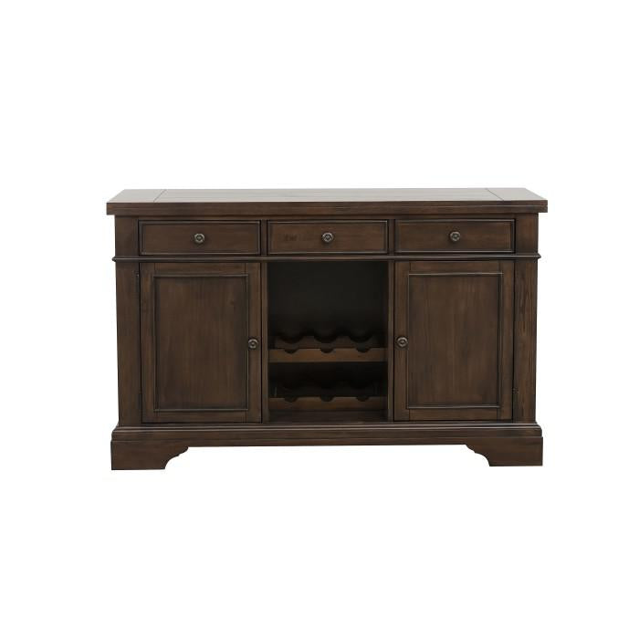 Reid Buffet/Server in Dark Cherry - U&U Home Budget Furniture (Carteret, NJ)