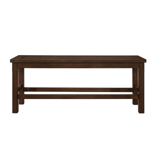 Schleiger Counter Height Bench in Dark Brown 5400-24BH - U&U Home Budget Furniture (Carteret, NJ)