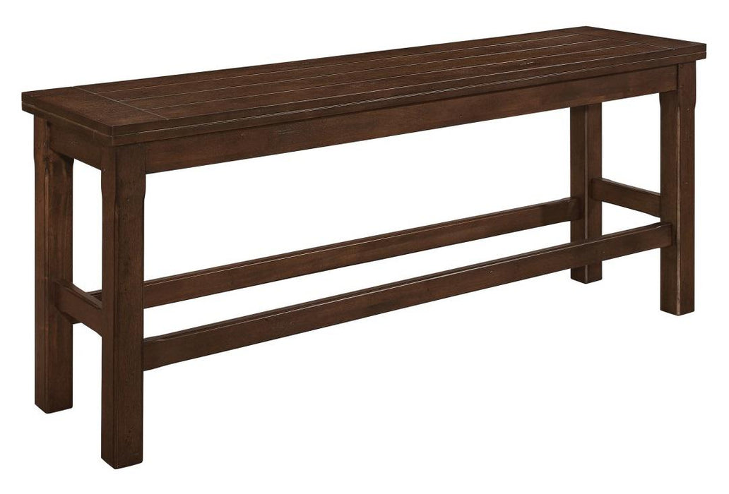 Schleiger Counter Height Bench in Dark Brown 5400-24BH - U&U Home Budget Furniture (Carteret, NJ)