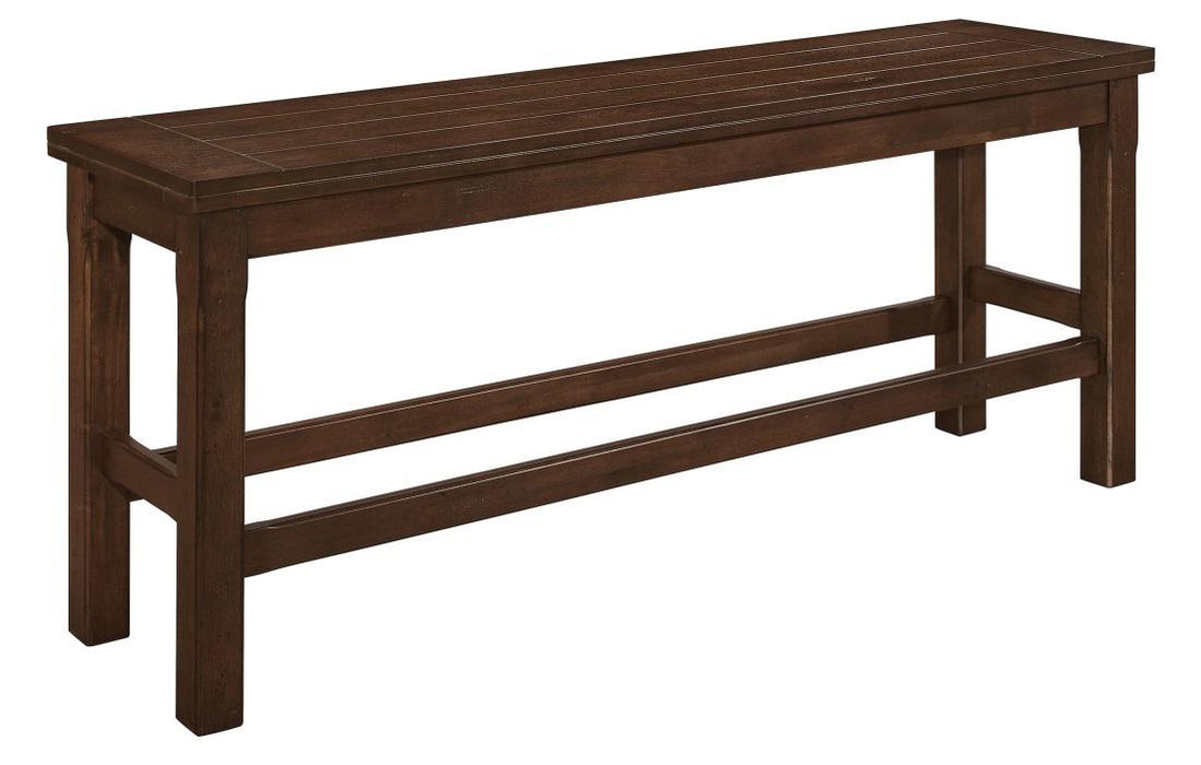 Schleiger Counter Height Bench in Dark Brown 5400-24BH - U&U Home Budget Furniture (Carteret, NJ)
