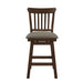 Schleiger Counter Height Swivel Chair in Dark Brown (Set of 2) - U&U Home Budget Furniture (Carteret, NJ)