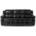 Bastrop Double Reclining Sofa in Black 8230BLK-3 - U&U Home Budget Furniture (Carteret, NJ)