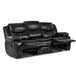 Bastrop Double Reclining Sofa in Black 8230BLK-3 - U&U Home Budget Furniture (Carteret, NJ)
