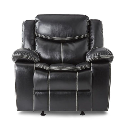 Bastrop Glider Reclining Chair in Black 8230BLK-1 - U&U Home Budget Furniture (Carteret, NJ)