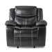 Bastrop Glider Reclining Chair in Black 8230BLK-1 - U&U Home Budget Furniture (Carteret, NJ)