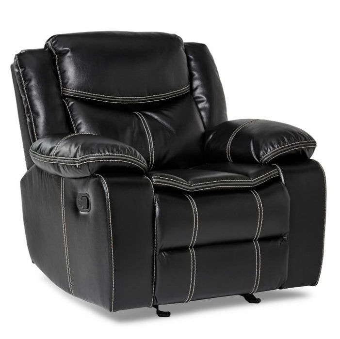 Bastrop Glider Reclining Chair in Black 8230BLK-1 - U&U Home Budget Furniture (Carteret, NJ)