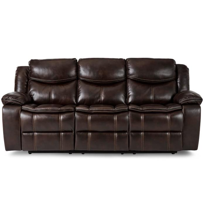 Bastrop Double Reclining Sofa in Brown 8230BRW-3 - U&U Home Budget Furniture (Carteret, NJ)