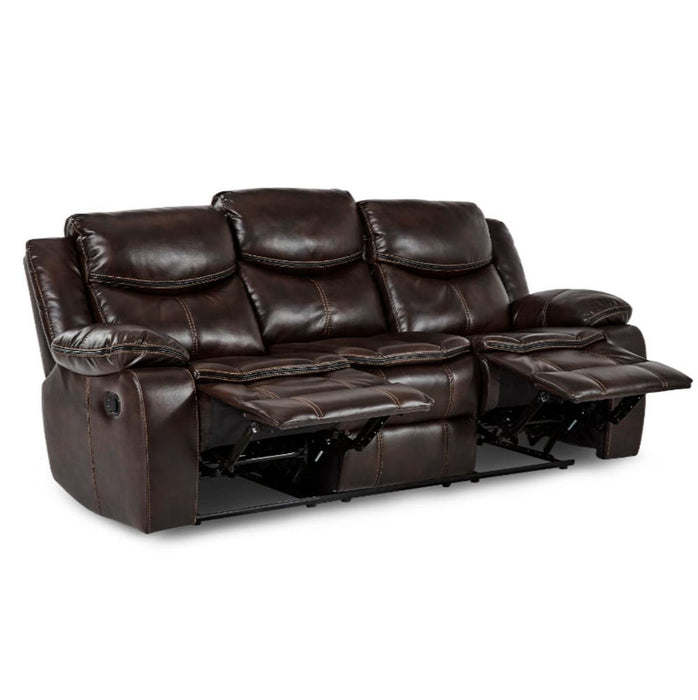 Bastrop Double Reclining Sofa in Brown 8230BRW-3 - U&U Home Budget Furniture (Carteret, NJ)