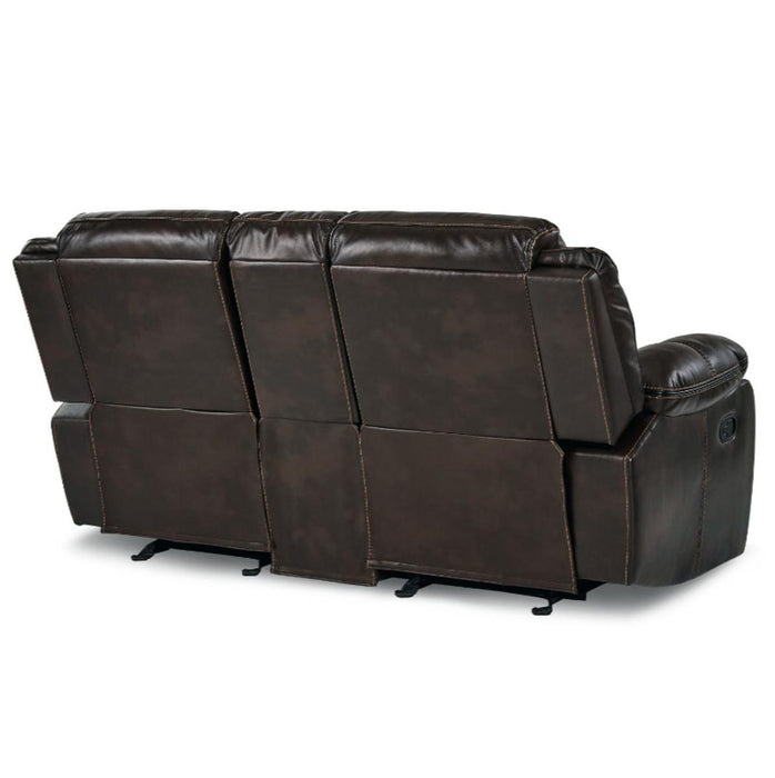 Bastrop Double Glider Reclining Loveseat in Brown 8230BRW-2 - U&U Home Budget Furniture (Carteret, NJ)