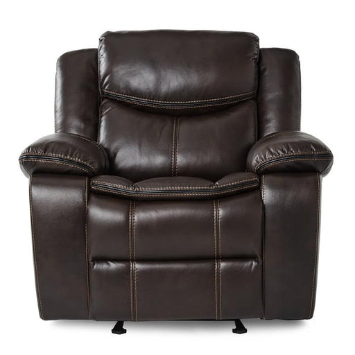 Bastrop Glider Reclining Chair in Brown 8230BRW-1 - U&U Home Budget Furniture (Carteret, NJ)