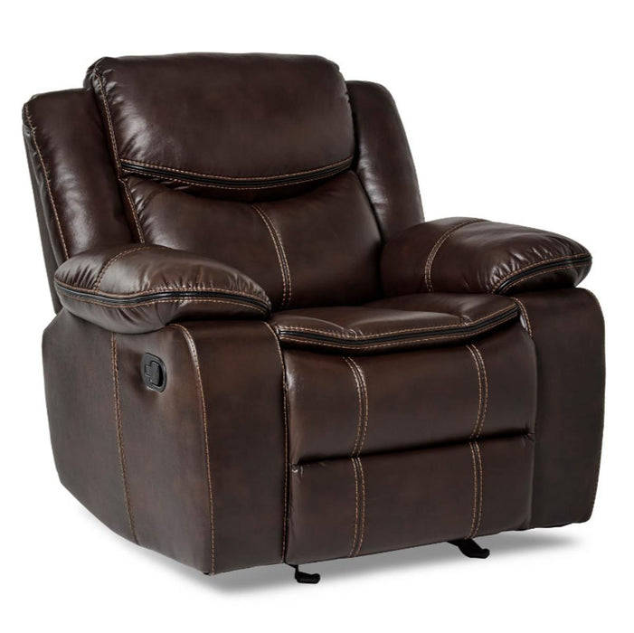 Bastrop Glider Reclining Chair in Brown 8230BRW-1 - U&U Home Budget Furniture (Carteret, NJ)