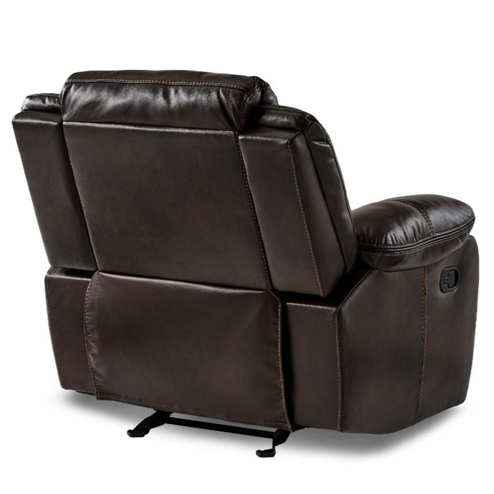 Bastrop Glider Reclining Chair in Brown 8230BRW-1 - U&U Home Budget Furniture (Carteret, NJ)