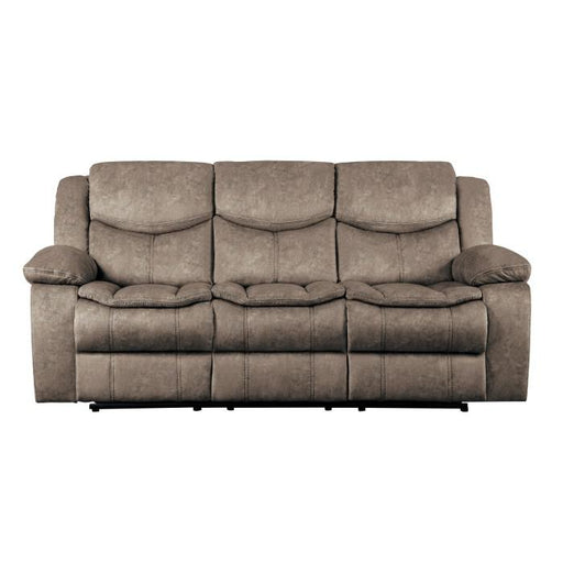 Bastrop Double Reclining Sofa in Brown 8230FBR-3 - U&U Home Budget Furniture (Carteret, NJ)