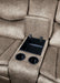 Bastrop Double Glider Reclining Loveseat in Brown 8230FBR-2 - U&U Home Budget Furniture (Carteret, NJ)