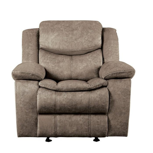 Bastrop Glider Reclining Chair in Brown 8230FBR-1 - U&U Home Budget Furniture (Carteret, NJ)