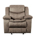 Bastrop Glider Reclining Chair in Brown 8230FBR-1 - U&U Home Budget Furniture (Carteret, NJ)