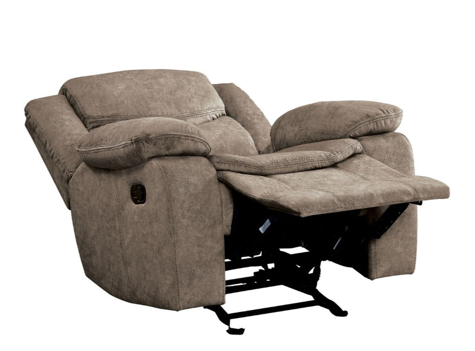 Bastrop Glider Reclining Chair in Brown 8230FBR-1 - U&U Home Budget Furniture (Carteret, NJ)