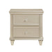 Celandine 2 Drawer Nightstand in Silver 1928-4 - U&U Home Budget Furniture (Carteret, NJ)