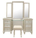 Celandine Vanity Stool in Pearl/Silver 1928-14 - U&U Home Budget Furniture (Carteret, NJ)