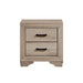 Lonan 2 Drawer Nightstand in Natural 1955-4 - U&U Home Budget Furniture (Carteret, NJ)