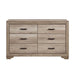 Lonan 6 Drawer Dresser in Natural 1955-5 - U&U Home Budget Furniture (Carteret, NJ)