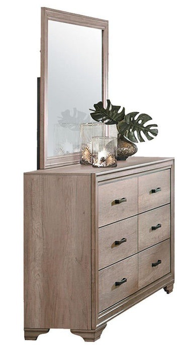 Lonan Mirror in Natural 1955-6 - U&U Home Budget Furniture (Carteret, NJ)