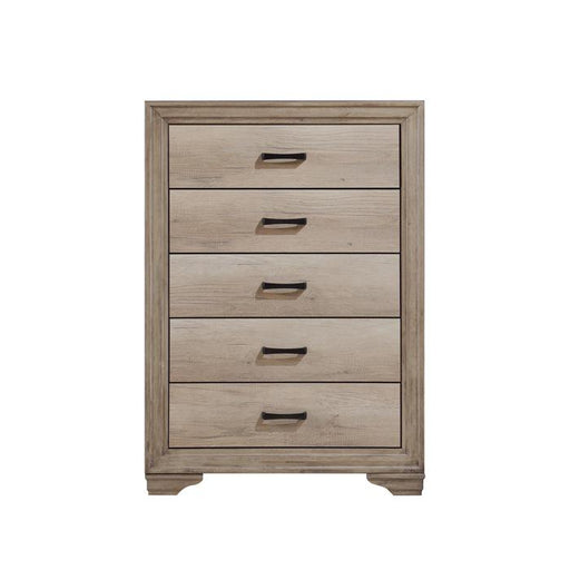 Lonan 5 Drawer Chest in Natural 1955-9 - U&U Home Budget Furniture (Carteret, NJ)