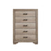 Lonan 5 Drawer Chest in Natural 1955-9 - U&U Home Budget Furniture (Carteret, NJ)