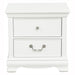 Lucida 2 Drawer Nightstand in White 2039W-4 - U&U Home Budget Furniture (Carteret, NJ)