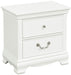 Lucida 2 Drawer Nightstand in White 2039W-4 - U&U Home Budget Furniture (Carteret, NJ)