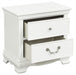 Lucida 2 Drawer Nightstand in White 2039W-4 - U&U Home Budget Furniture (Carteret, NJ)