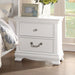 Lucida 2 Drawer Nightstand in White 2039W-4 - U&U Home Budget Furniture (Carteret, NJ)
