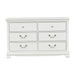 Lucida 6 Drawer Dresser in White 2039W-5 - U&U Home Budget Furniture (Carteret, NJ)