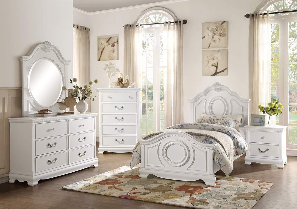 Lucida Mirror in White 2039W-6 - U&U Home Budget Furniture (Carteret, NJ)