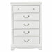 Lucida 5 Drawer Chest in White 2039W-9 - U&U Home Budget Furniture (Carteret, NJ)