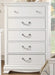 Lucida 5 Drawer Chest in White 2039W-9 - U&U Home Budget Furniture (Carteret, NJ)