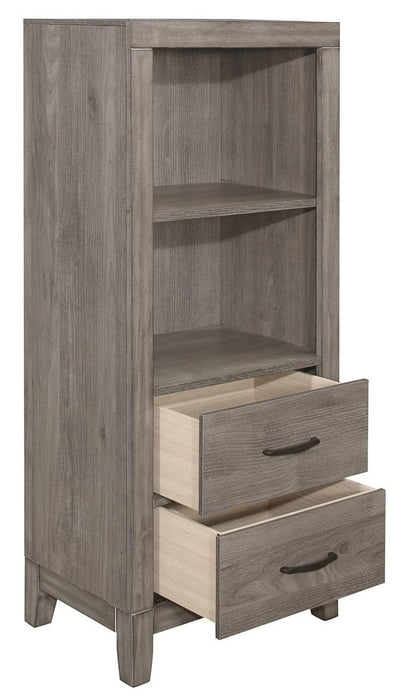 Woodrow Pier/Tower Nightstand in Gray 2042NB-10 - U&U Home Budget Furniture (Carteret, NJ)