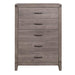 Woodrow 5 Drawer Chest in Gray 2042-9 - U&U Home Budget Furniture (Carteret, NJ)