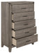 Woodrow 5 Drawer Chest in Gray 2042-9 - U&U Home Budget Furniture (Carteret, NJ)