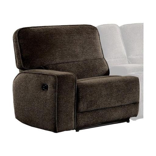 Shreveport Left Side Reclining Chair in Brown 8238-LR - U&U Home Budget Furniture (Carteret, NJ)