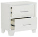 Kerren Nightstand in White 1678W-4 - U&U Home Budget Furniture (Carteret, NJ)