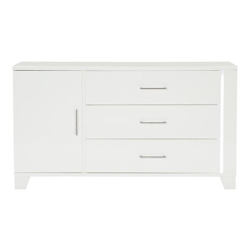 Kerren Dresser in White 1678W-5 - U&U Home Budget Furniture (Carteret, NJ)
